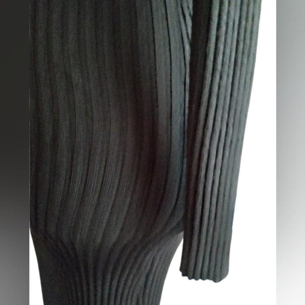 NWOT Black Ribbed Cowl Neck SweaterDress, Designer Made, Quality, Small - Picture 4 of 9